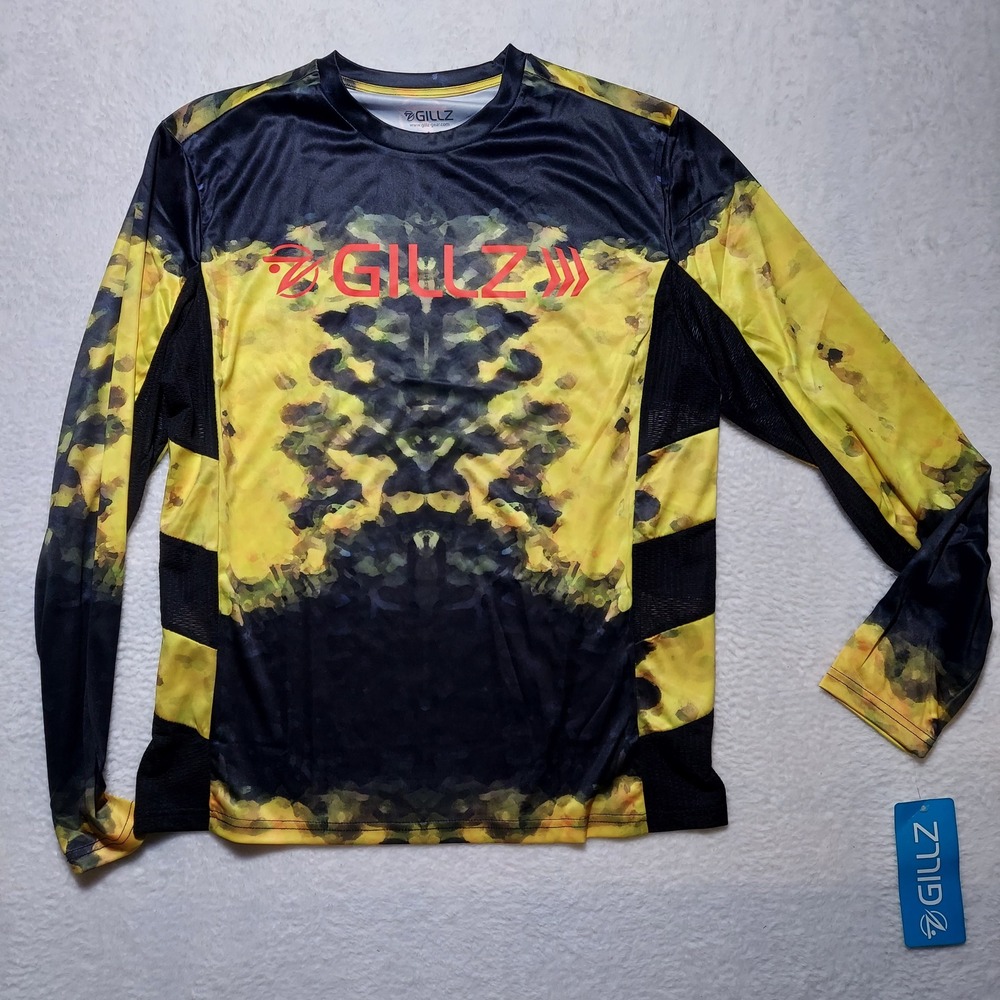 Gillz Waterman LS UV Shirt Men's Large Peacock Bass NWT Performance Fishing Tee